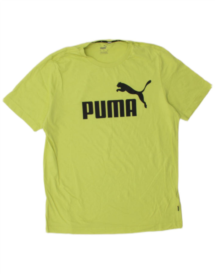 PUMA Mens Graphic Vest Top Médio Algodão Verde