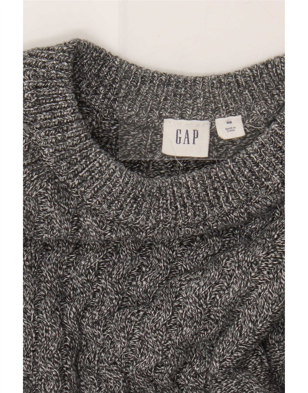 Suéter feminino Gap com gola redonda UK 6 XS cinza