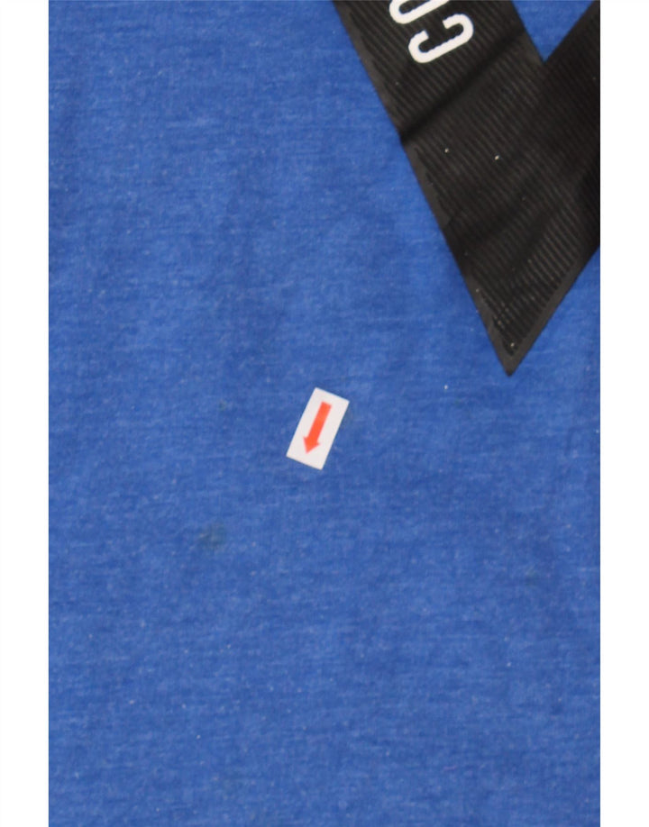 JACK & JONES Mens Graphic Hoodie Jumper XL Blue Cotton Vintage Jack & Jones and Second-Hand Jack & Jones from Messina Hembry 