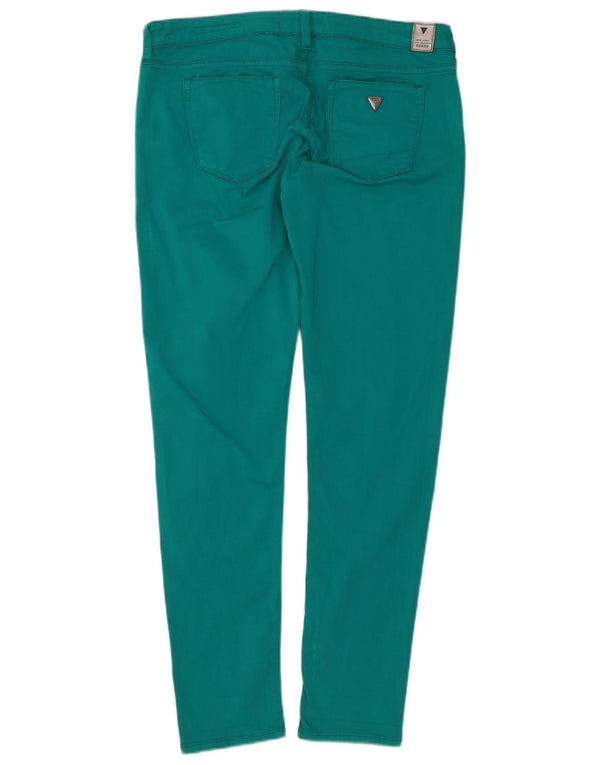 Guess Calça feminina Beverly Skinny Chino W32 L31 algodão verde