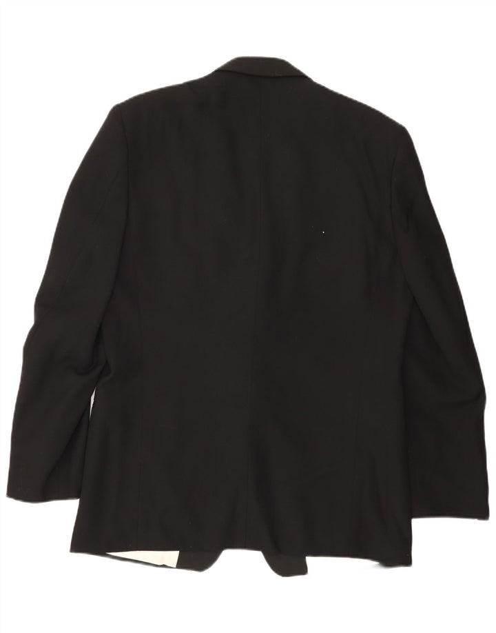 Jaqueta blazer masculina Lebole com 1 botão IT 50 grande lã preta