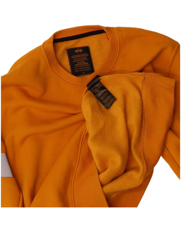 ALPHA INDUSTRIES Suéter gráfico masculino pequeno bloco colorido laranja