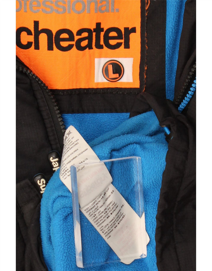 Jaqueta corta-vento masculina SUPERDRY com capuz e capuz UK 40 grande preta