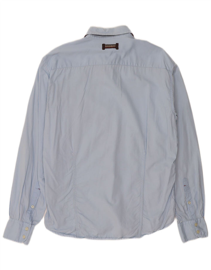 Camisa masculina NAPAPIJRI 2XL algodão azul