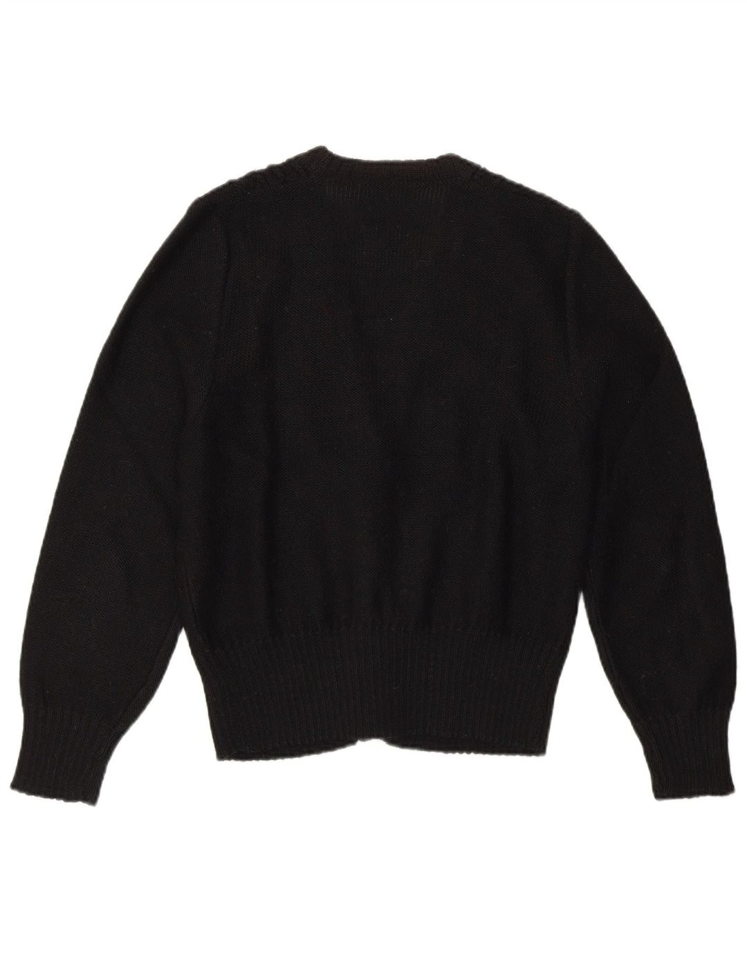 Suéter Cardigan Feminino Vintage UK 10 Pequeno Preto