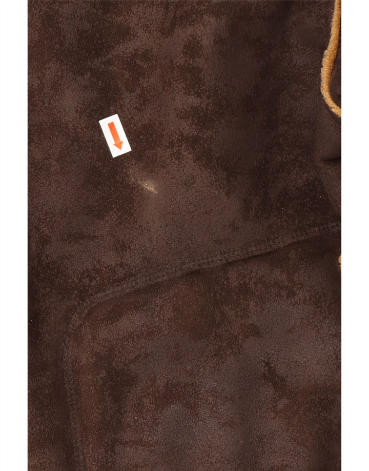 Jaqueta Sherpa masculina DUCK AND COVER UK 40 grande poliéster marrom