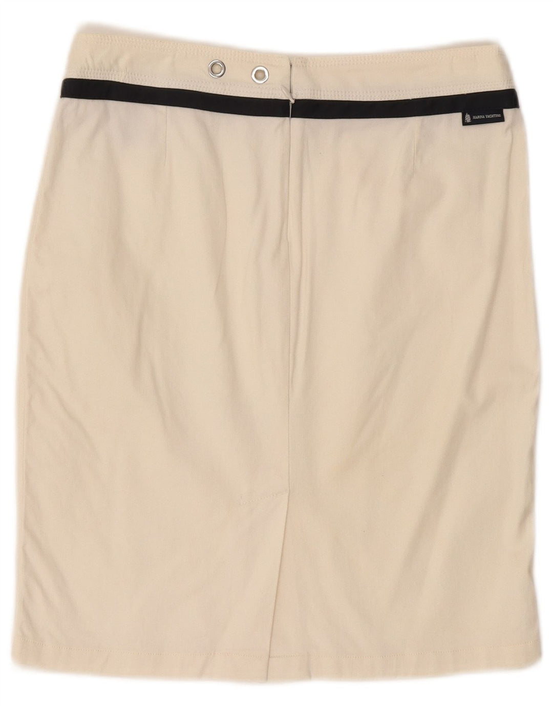 MARINA YACHTING Saia lápis feminina W30 médio algodão branco