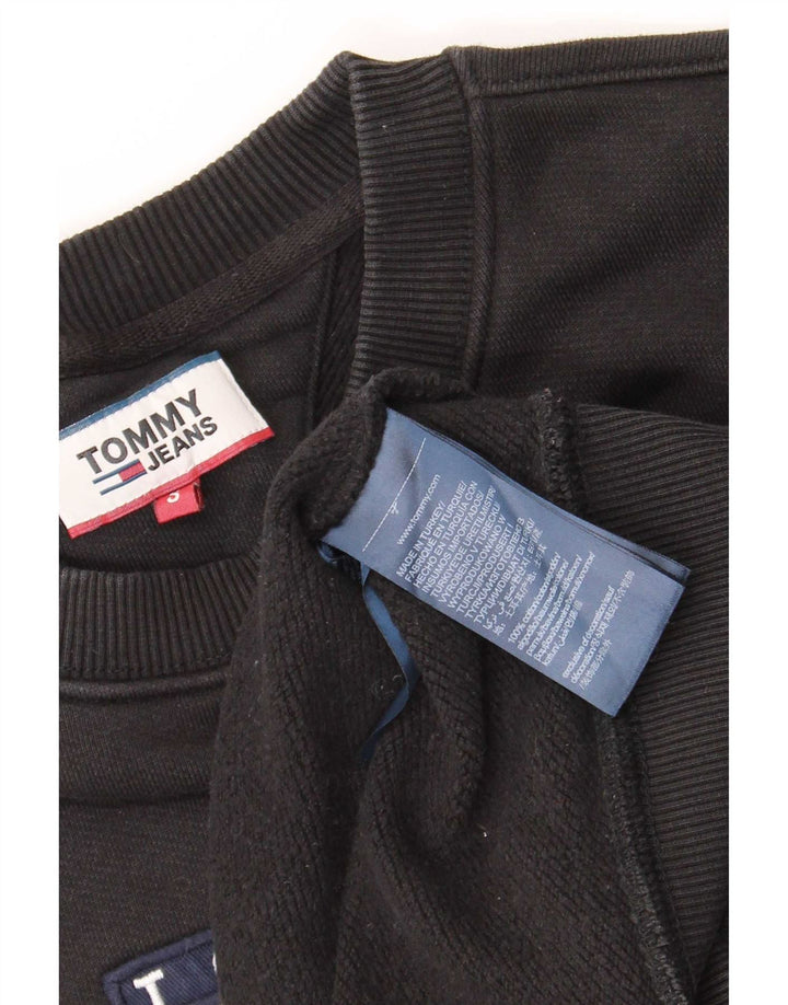 Tommy Hilfiger moletom gráfico masculino jumper pequeno algodão preto