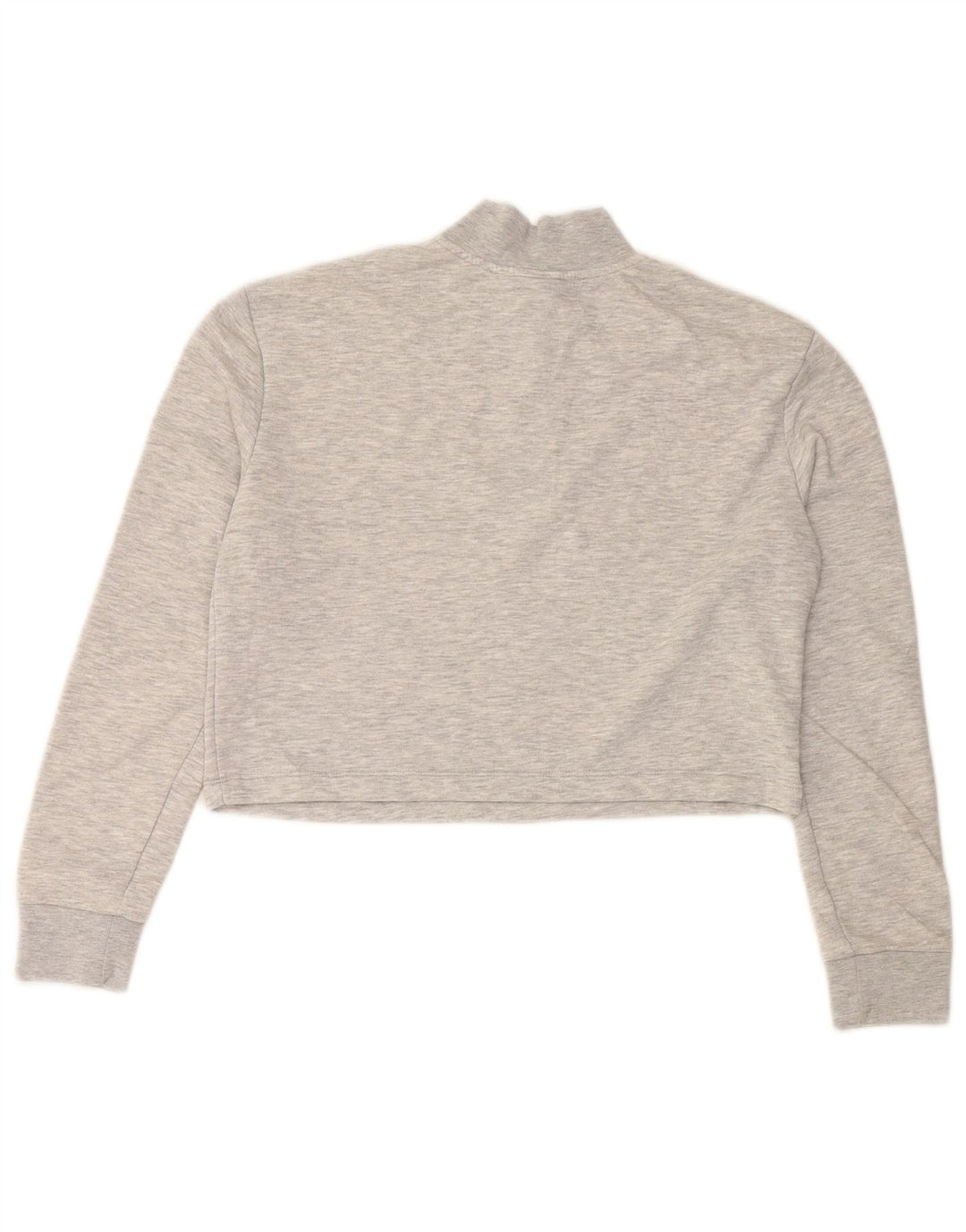 PUMA Womens Crop Crop Sweatshirt Jumper Reino Unido 12 Medium Grey Colourblock