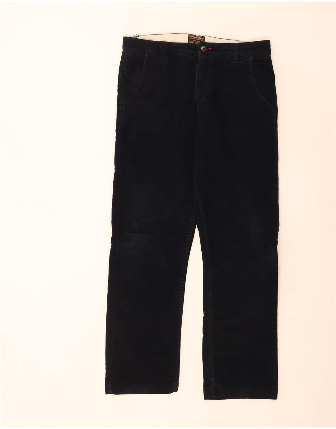Calças Chino Regulares Masculinas Woolrich W32 L29 Azul Marinho