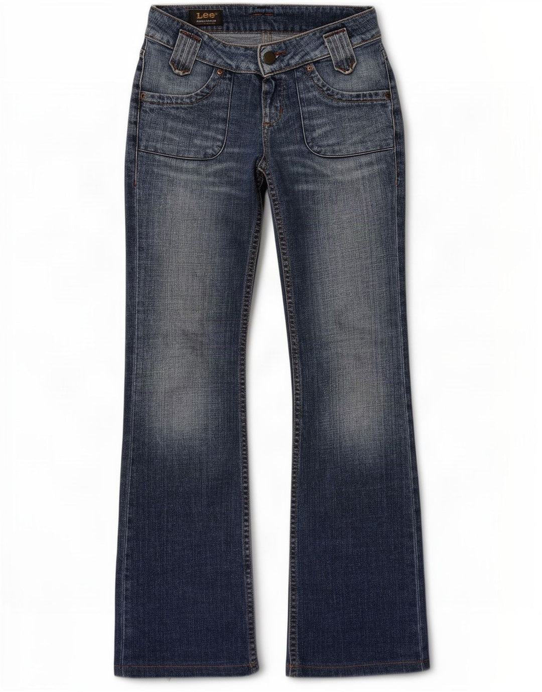 Lee Womens Leola Bootcut Jeans W27 L35 Azul Algodão