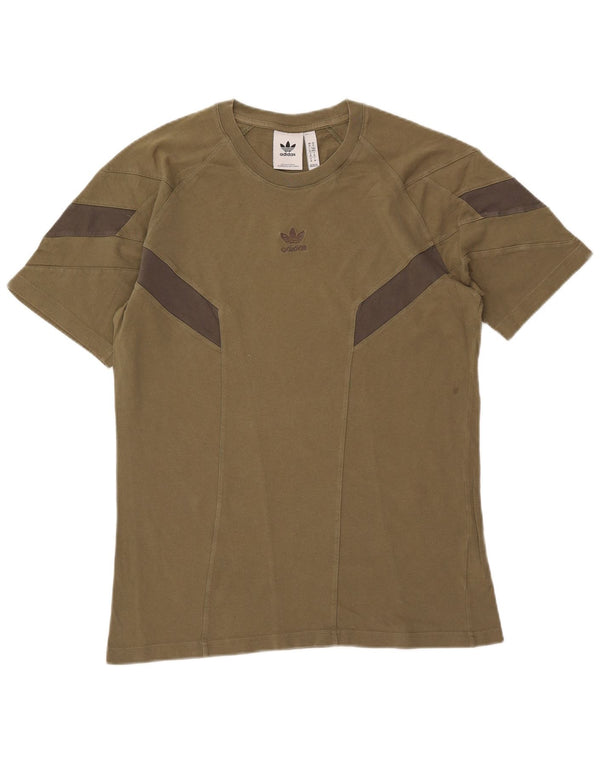 Camiseta masculina ADIDAS Top Medium Khaki Colourblock Algodão
