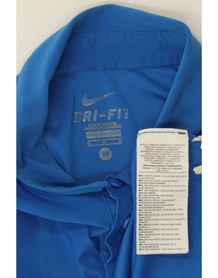 Camisa polo masculina Nike Dri Fit poliéster azul médio