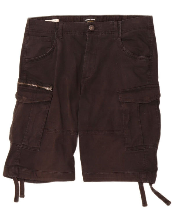 Shorts cargo masculino Jack & Jones médio W32 algodão preto