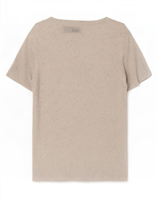 Camiseta feminina Marks & Spencer UK 18 XL branca manchada de viscose