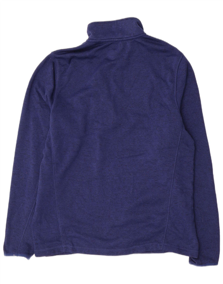 Moletom masculino FILA com zíper e gola grande poliéster azul marinho