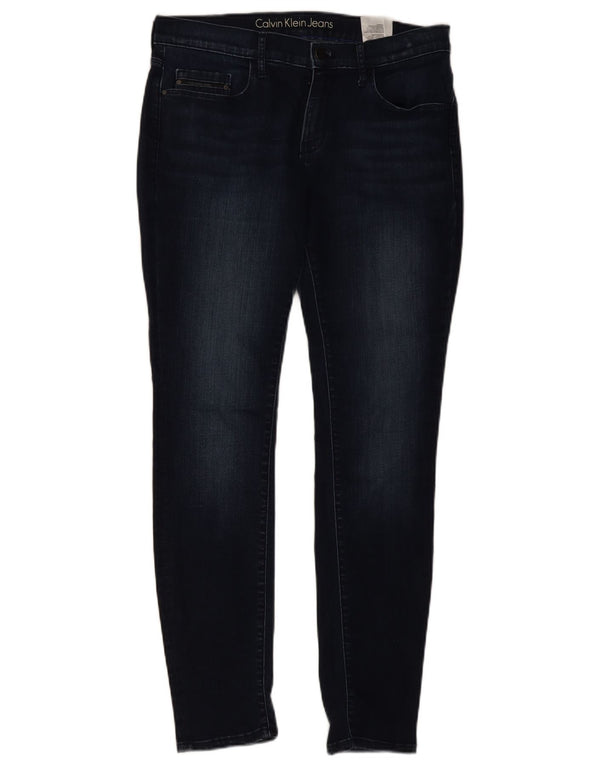 Calvin Klein Jeans Skinny Feminino W32 L32 Azul Marinho Algodão