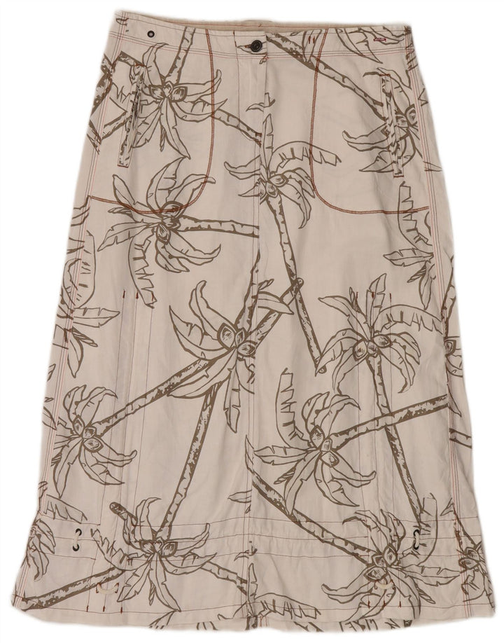Saia maxi feminina Murphy & Nye W30 algodão floral branco médio