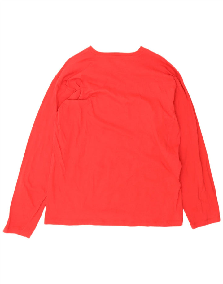 Campeão Mens Top Manga Longa 2XL Algodão Vermelho