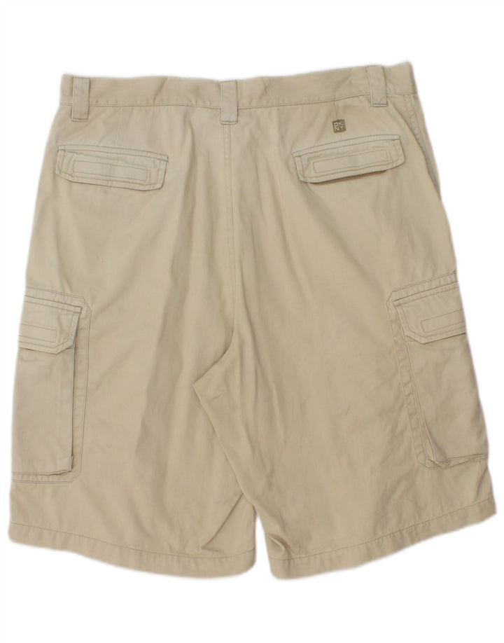 Shorts cargo masculino Dkny W34 grande algodão bege