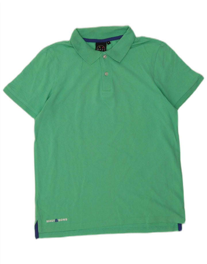 Camisa polo masculina Maui and Sons algodão verde médio
