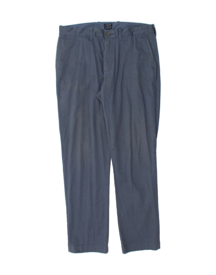 J. CREW Mens The Sutton Slim Chino Trousers W34 L32 Blue Cotton Vintage J. Crew and Second-Hand J. Crew from Messina Hembry 