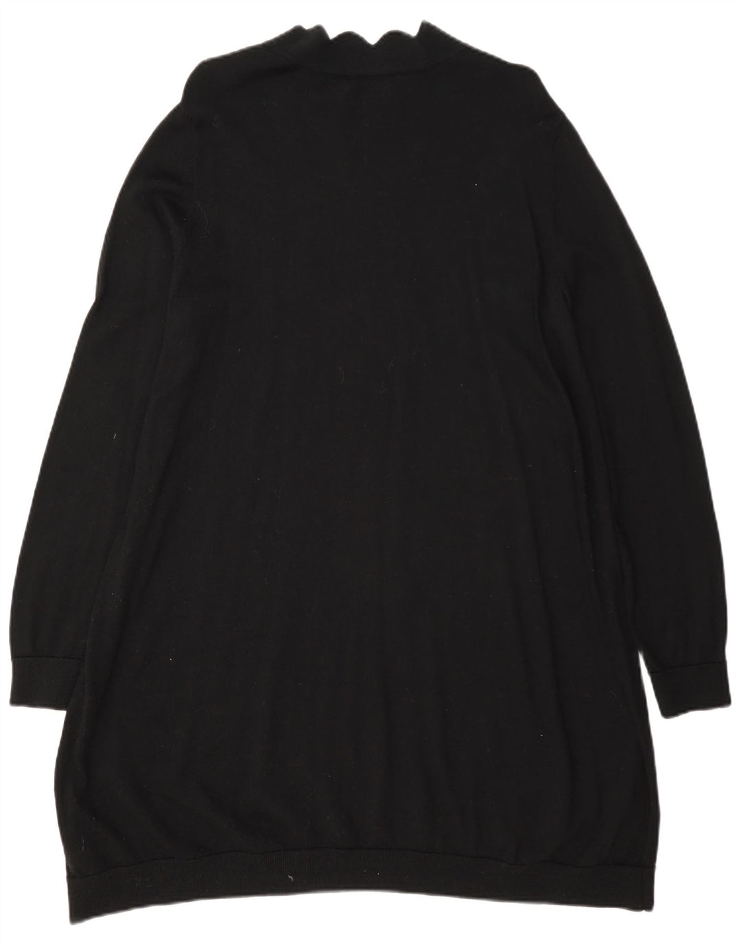 Cos vestido feminino de manga comprida UK 14 lã preta média