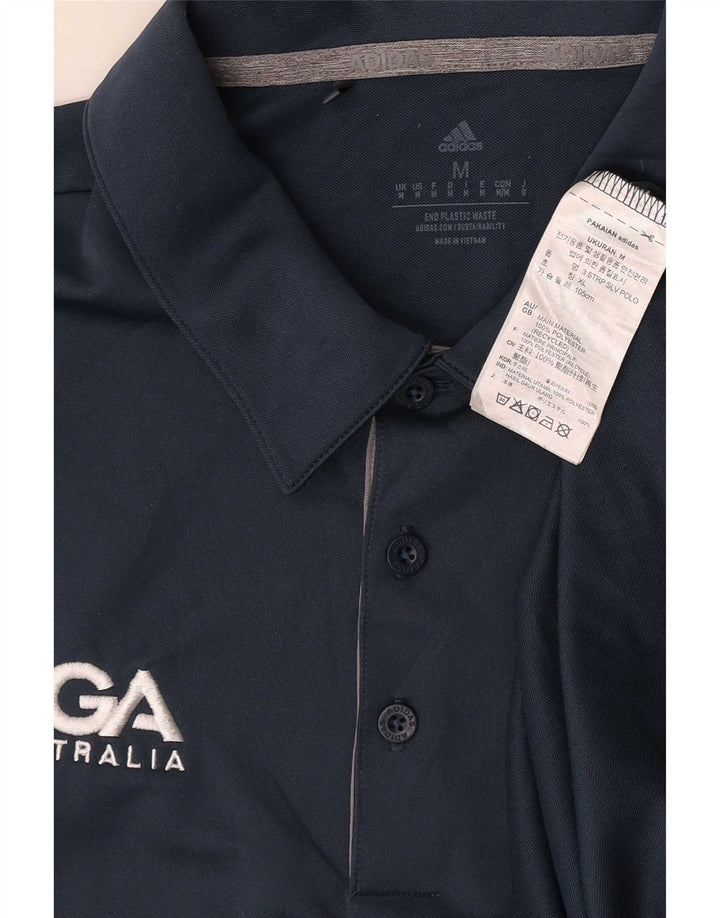 Adidas Mens Graphic Polo Shirt Médio Azul Marinho Poliéster