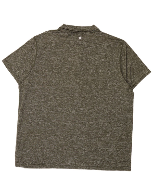 Camisa polo masculina Mountain Warehouse 2XL poliamida manchada cáqui