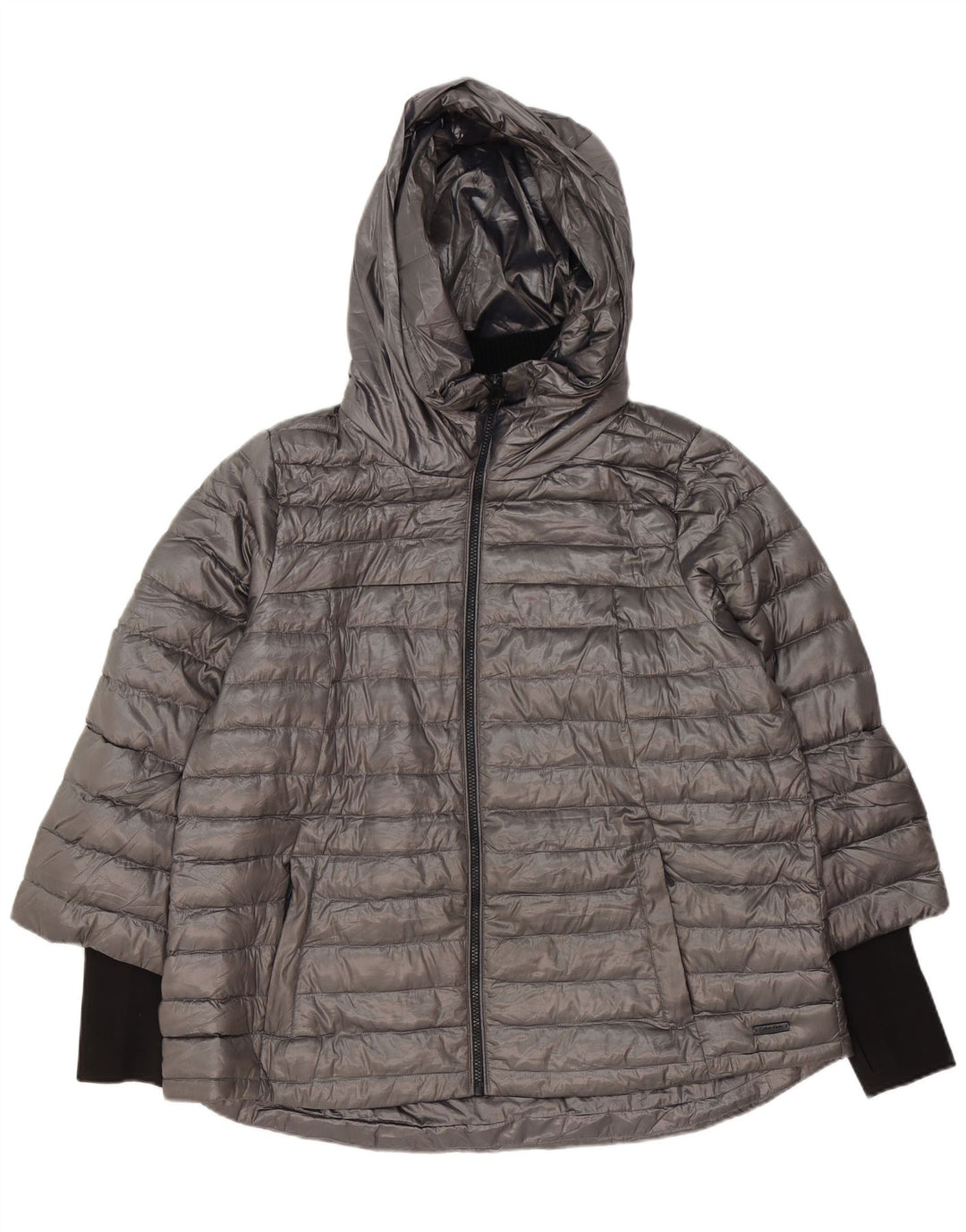 Jaqueta acolchoada feminina Calvin Klein de grandes dimensões UK 18 XL cinza poliéster