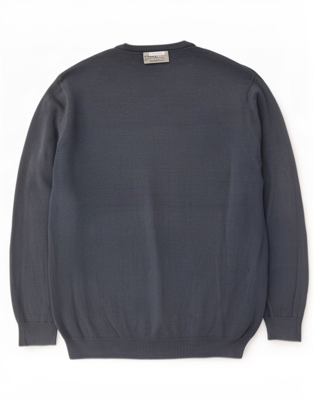 Suéter masculino Marks & Spencer de ajuste regular com gola redonda grande azul marinho