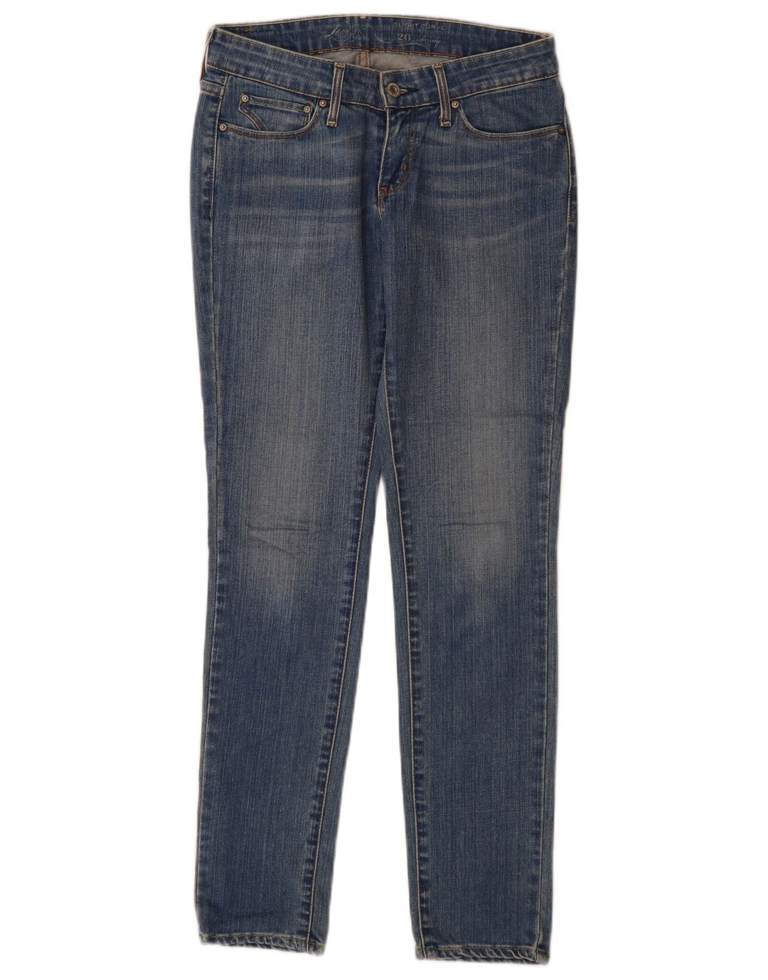 Calça jeans skinny feminina LEVI'S Slight Curve W26 L30 azul algodão