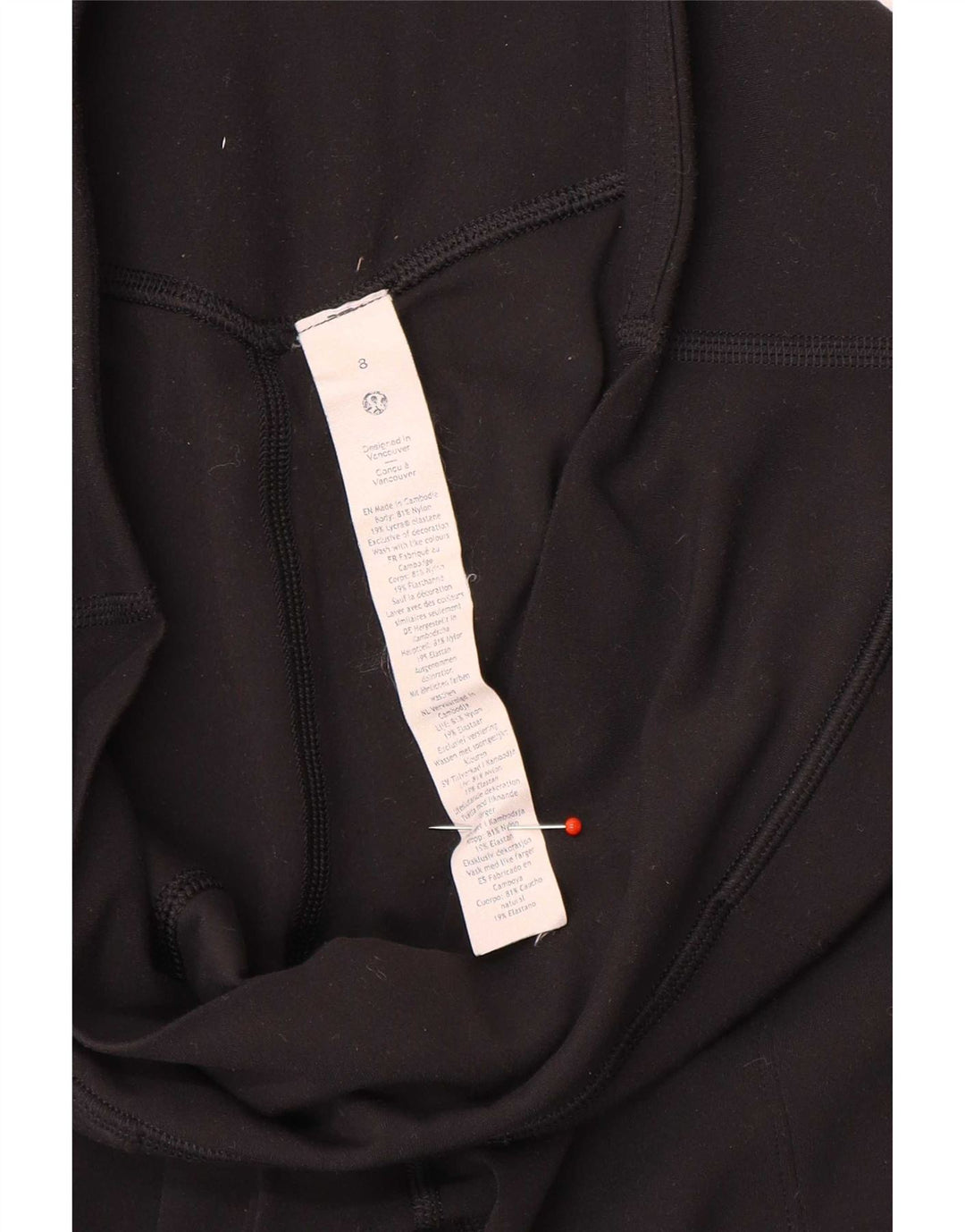 Calça de treino feminina Lululemon Joggers US 8 médio preto nylon