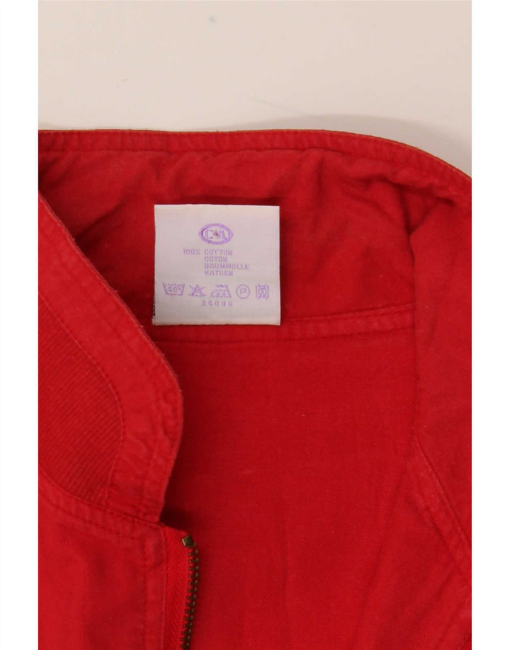 C&A Jaqueta masculina nova rápida militar anorak UE 48/50 algodão vermelho médio