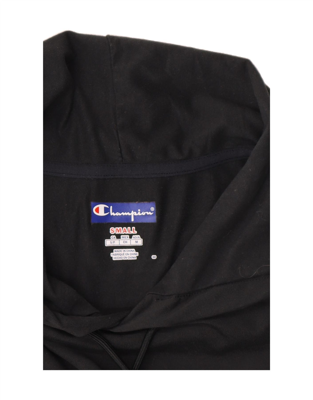 CHAMPION Mens Hoodie Jumper Small Black Vintage Champion and Second-Hand Champion from Messina Hembry 