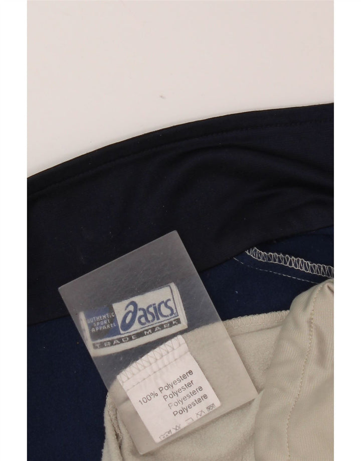 Asics Mens Tracksuit Top Jacket Medium Off White Colourblock Poliéster