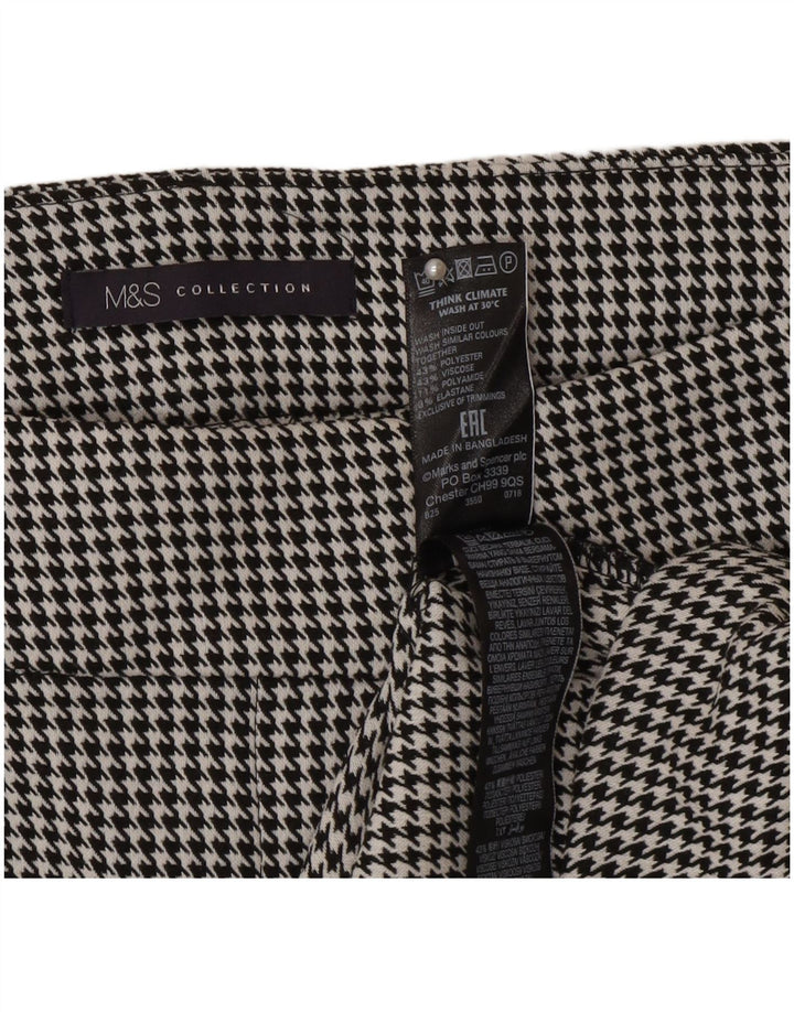 Saia lápis feminina Marks & Spencer UK 16 grande W32 cinza houndstooth