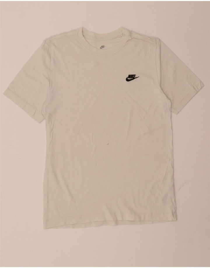 NIKE Mens T-Shirt Top Medium Off White Cotton Vintage Nike and Second-Hand Nike from Messina Hembry 