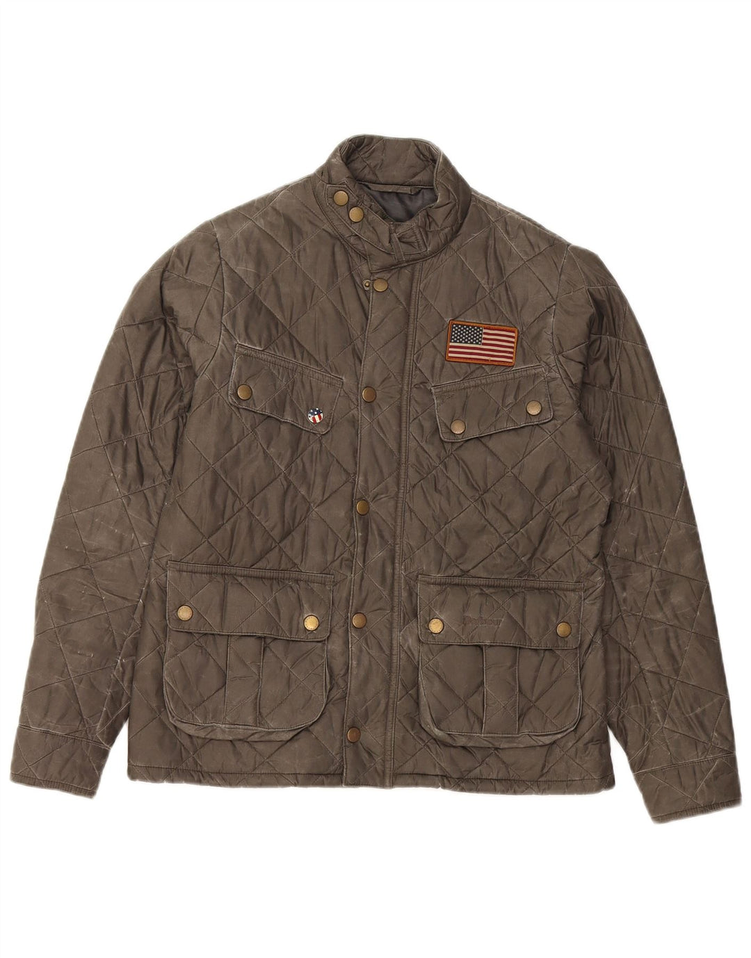 Jaqueta acolchoada masculina Barbour 12-13 anos XL cáqui poliamida