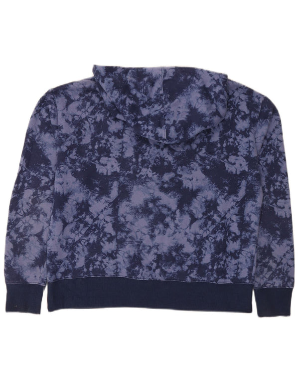 Jumper feminino com capuz gráfico Champion UK 10 pequeno azul marinho tie-dye
