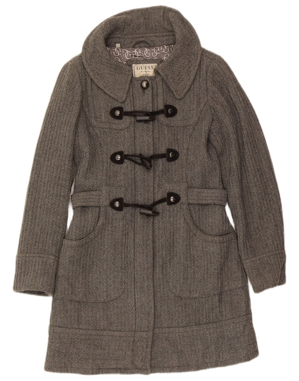 Guess Womens Duffle Coat UK 10 Pequeno Poliéster Cinza