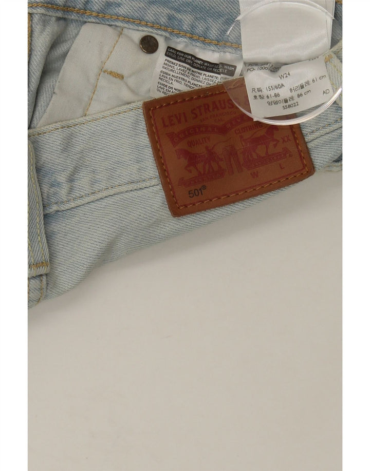 LEVI'S Womens 501 Denim Hot Pants W24 XS Blue Cotton Vintage Levi's and Second-Hand Levi's from Messina Hembry 