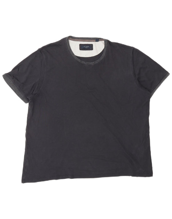 Camiseta masculina TED BAKER Top 2XL algodão azul marinho