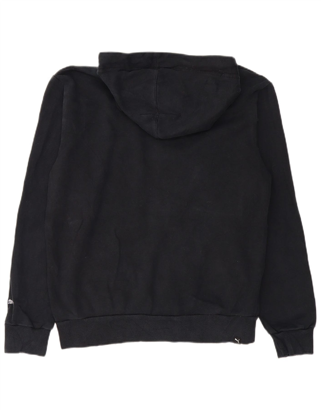 Suéter masculino Puma Graphic Zip com capuz médio algodão preto