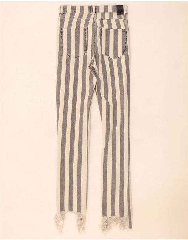Zara Jeans feminino Trafaluc cintura alta skinny EU 38 pequeno W28 L28 cinza