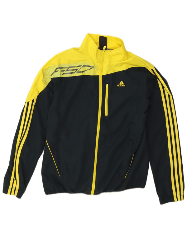 Adidas Boys F50 Graphic Tracksuit Top Jaqueta 13-14 Anos Preto Colorblock