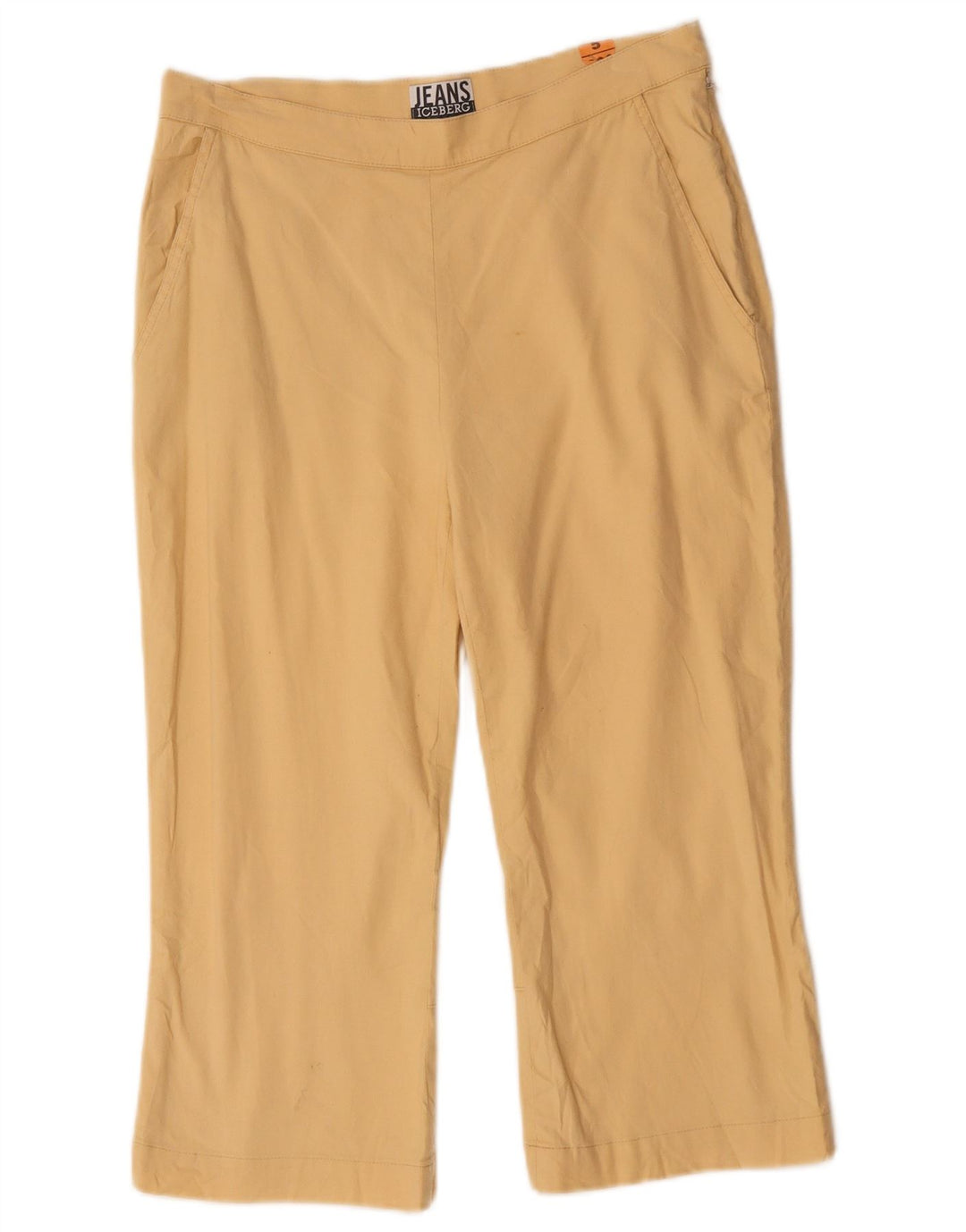 Calça Capri Feminina Iceberg IT 44 Médio W30 L19 Linho Bege