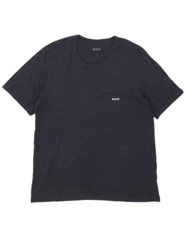 Camiseta masculina Hugo Boss Top 2XL algodão azul marinho