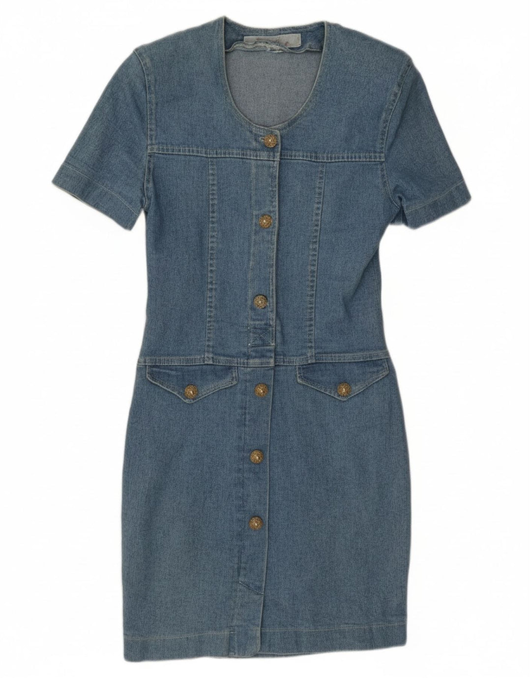 Vestido jeans feminino VINTAGE IT 42 algodão azul médio