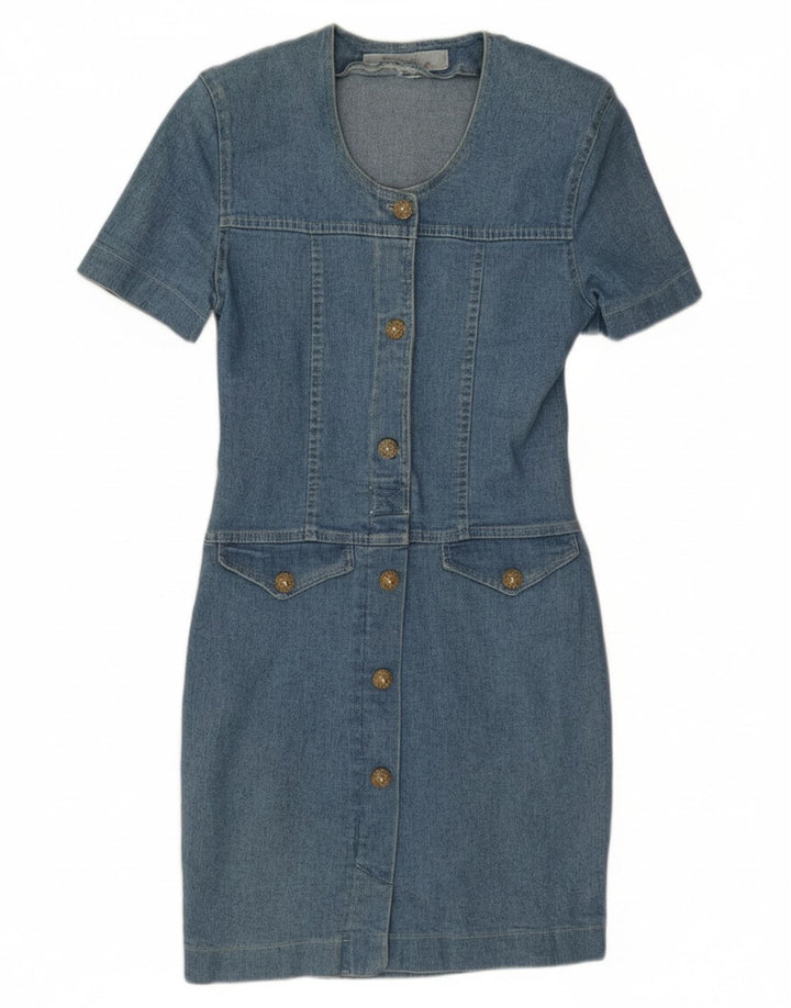 Vestido jeans feminino VINTAGE IT 42 algodão azul médio
